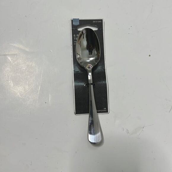NWT HOME 6 PIECE TEASPOON SET 18/0 STAINLESS‎ STEEL FREEMONT - Picture 1 of 2